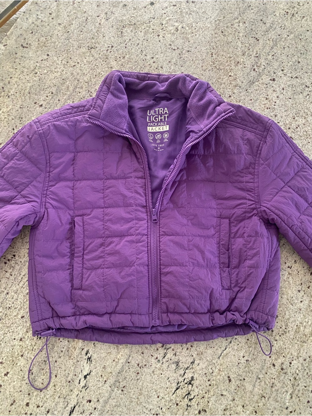 Love Tree Lightweight Purple Quilted Kids Puffer Jacket